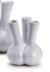 Two's Company White Three Stem Vase