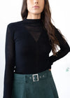 Lucy Paris Black Martin Knit Top