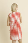 Aureum Gingham Mini Dress With Buttons