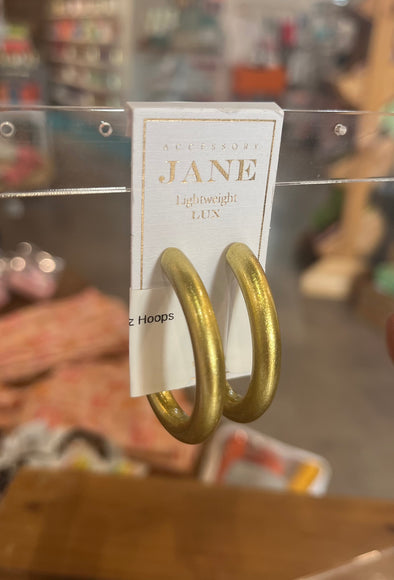 Accessory Jane Solid Gold Medium Liz Hoops
