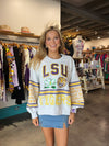 QOS Licensed LSU Flower Mascot Sweatshirt