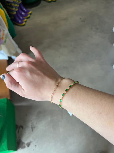 Coastal Grit Shimmer Daze Bracelet Green