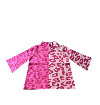 Fate by LFD Colorblock Hot Pink Animal Sweater