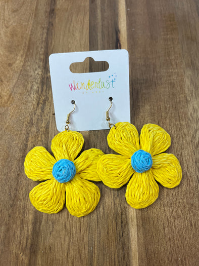 Wicker Flower Earrings