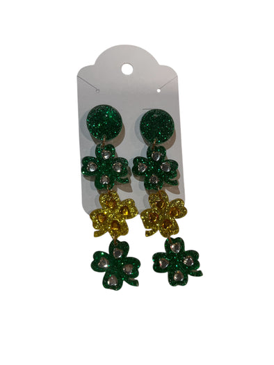 Tripple Clover Acrylic Earrings