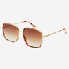 Freyers Cosmo Rose Tortoise Acetate Womens Square Sunglasses