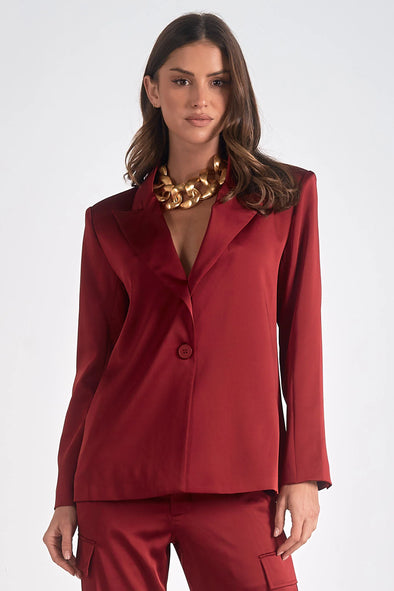 Elan Eleanor Maroon Blazer