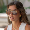 Freyers Milky Tortoise Shay Unisex Aviator Sunglasses