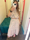 Aureum Pink Floral Print Shired Top