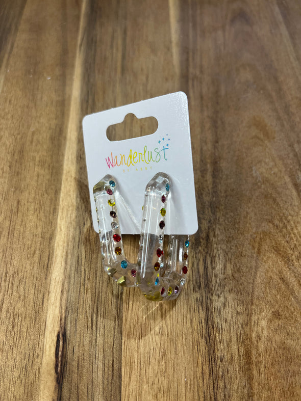 Clear Rainbow Earrings