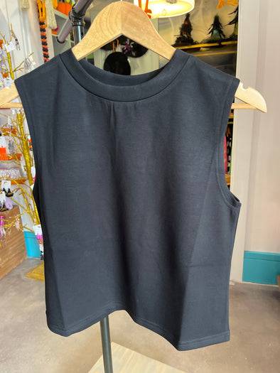 P. Cill Black Tank Top