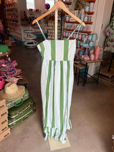 TCEC Light Blue and Green Maxi Dress
