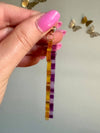 Louie Love Gold Acrylic Geaux Louisiana State LSU Tigers Earrings