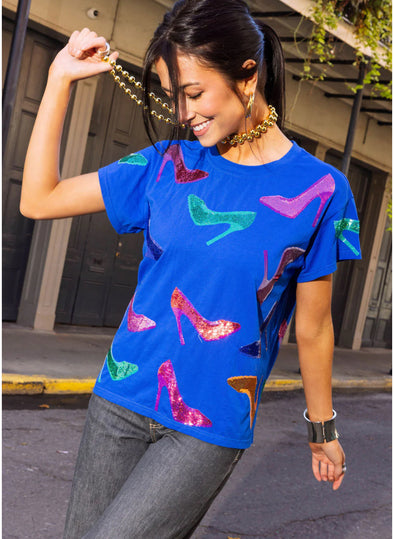 QOS Royal Blue Stiletto Tee