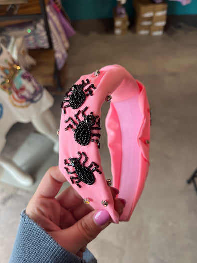 Pink Spider Headband