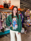 QOS Dark Green Cajun Nutcracker Sweatshirt