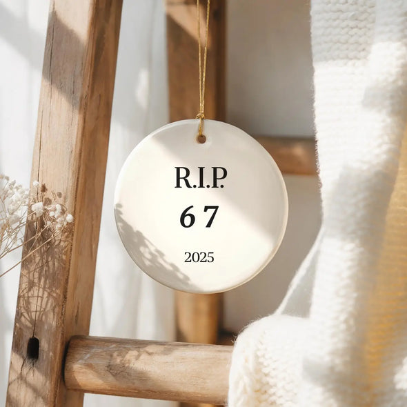 RIP 67 Ceramic Ornament