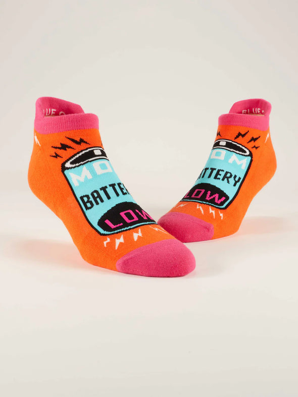 Mom Battery Sneaker Socks- S/M