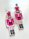 Acrylic Print Christmas Nutcracker Earrings