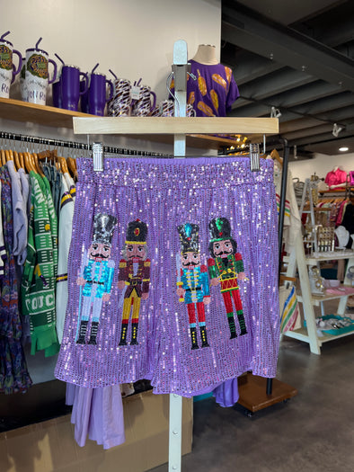 Why Dress Lavender Nutcracker Sequin Shorts