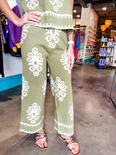Entro Olive Pattern Pants