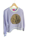 QOS Lavender Jeweled Basketball Sweatshirt