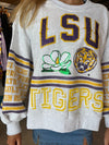 QOS Licensed LSU Flower Mascot Sweatshirt