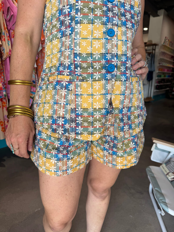 Aureum Multicolor Embroidered Shorts