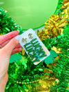 Taylor Shaye Green Glitter Lucky Acrylic Drop