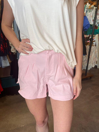 Rae Mode Pink Twill Shorts