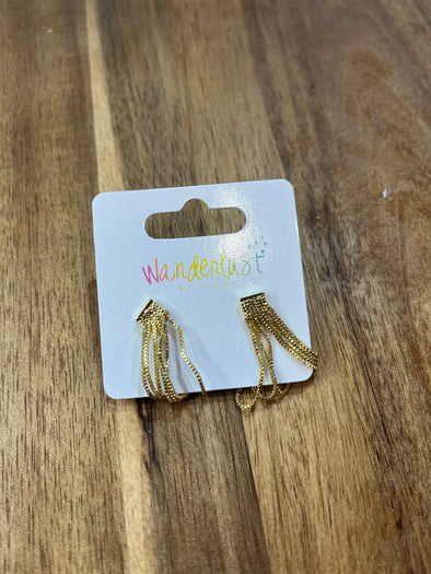 Gold Chain Wrap Earrings