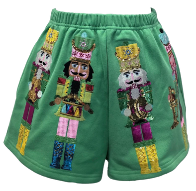 QOS Green Nutcracker Band Shorts