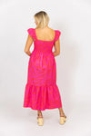 Karlie Pink Zebra Maxi Dress