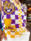 QOS LSU Licensed Checkered Team Icon Vest