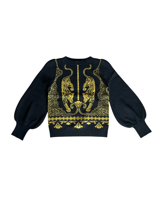 Alden Adair Pouncing Panther Lucie Sweater