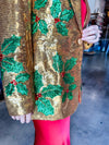 QOS Gold Full Sequin Holly Blazer