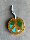 Handmade Gold Peace Sign Ornaments