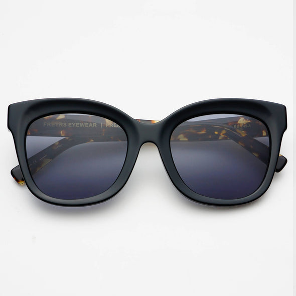 Freyers Black Naples Acetate Cat Eye Sunglasses