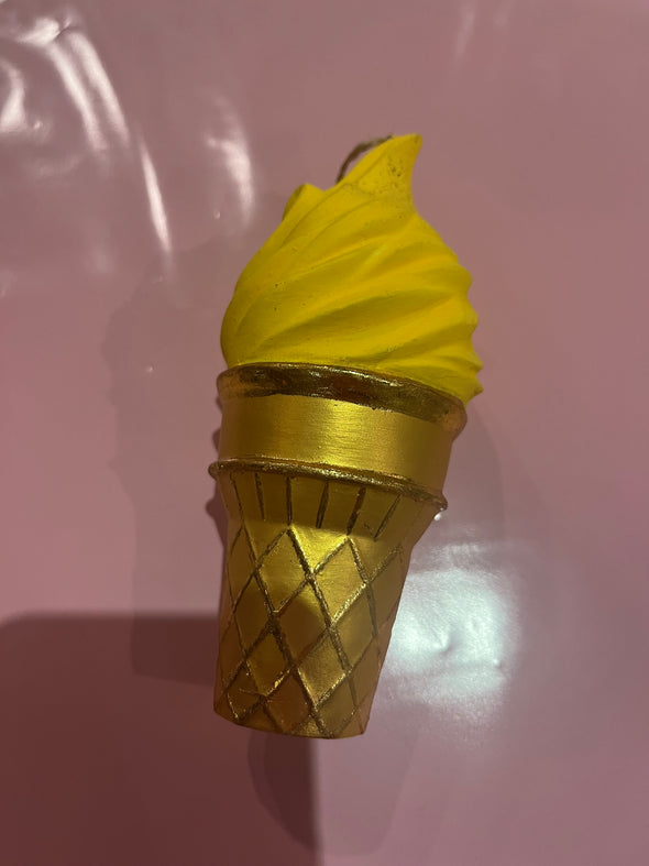 Glitterville Ice Cream Cone Ornament