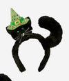 180 Degree Cat with Witch Headband