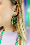 Taylor Shaye Mardi Gras Oval Hoops