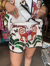 QOS White & Black Trim Safari Short