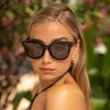 Freyers Black Naples Acetate Cat Eye Sunglasses