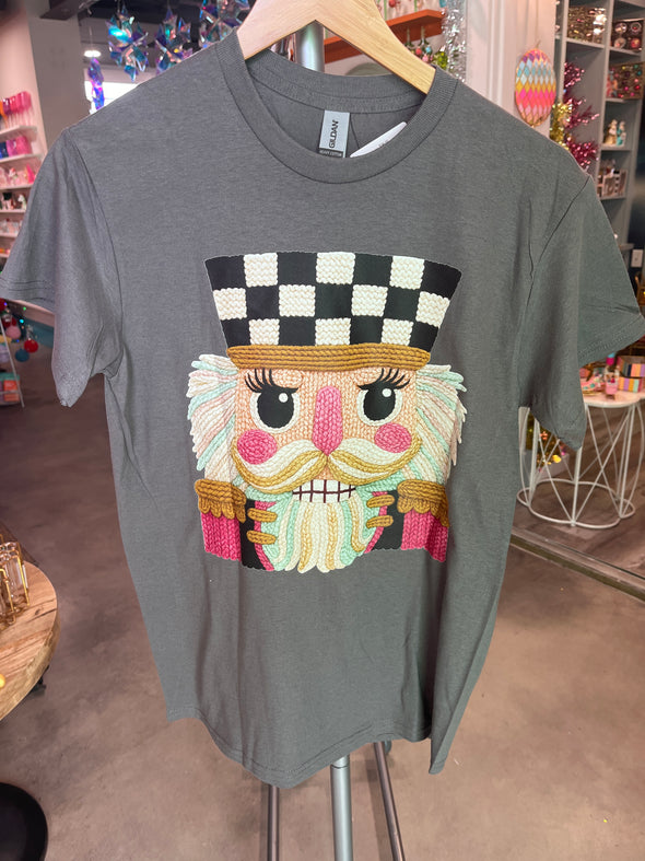 Charcoal Faux Yarn Nutcracker Tee
