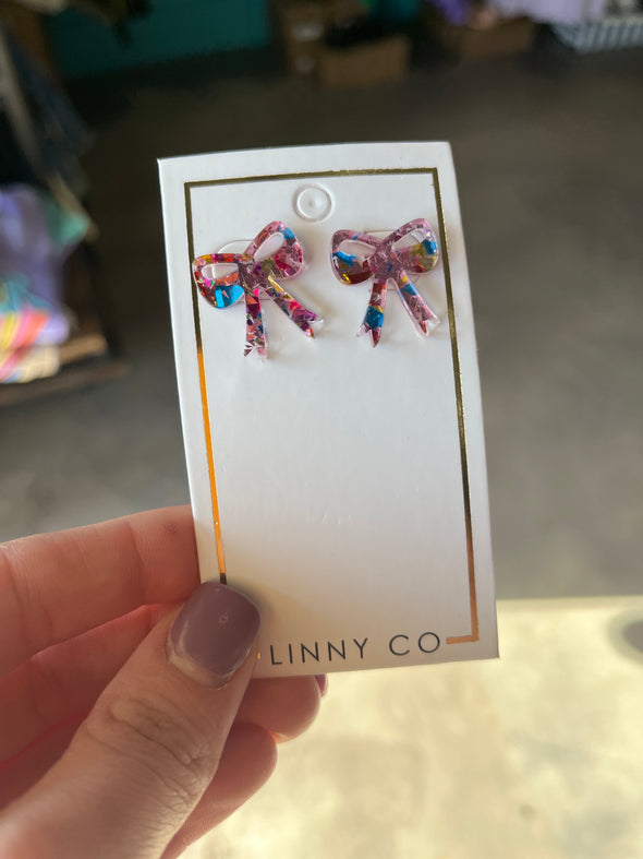 Linny Co Pink Birthday Confetti Sophia Earring