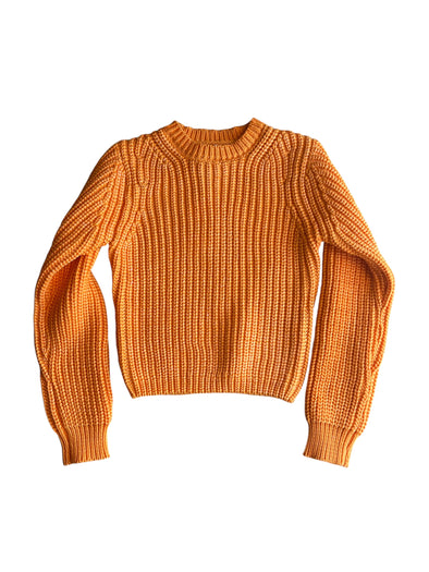 English Factory Orange Round Neck Knit Sweater