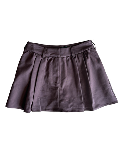 English Factory Brown Mini Ruffle Skort