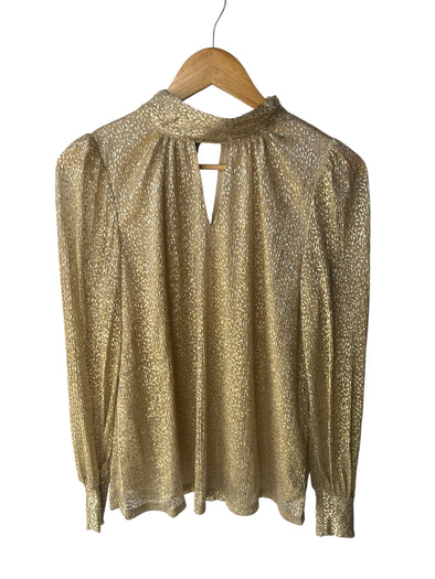 Skies are Blue Gold Lurex Top