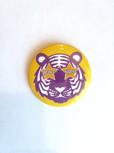 L. Ellis Designs Star Tiger Eye Button