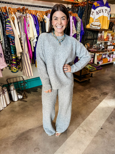 Pinch Charcoal Soft Yarn Knit Sweater